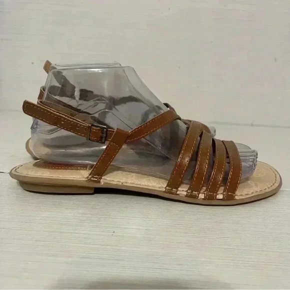 BOC Strappy Sandals - Size 8 - Brown Faux Leather - Picture 2 of 8